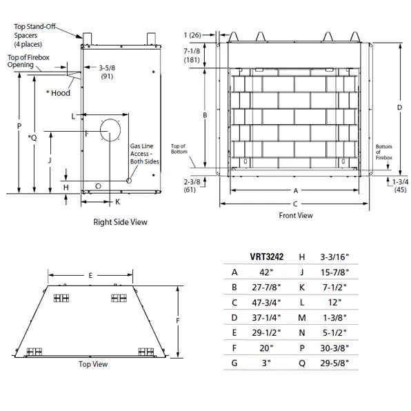 Superior Vent Free Gas Firebox | VRT 3242